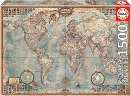 Пазл Educa Політична карта світу, 1500 елементів (16005)