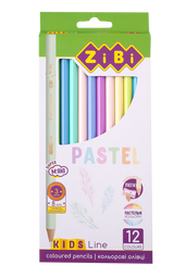 Карандаши цветные ZiBi Pastel Кids Line, 12 шт. (ZB.2470)