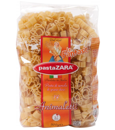 Изделия макаронные Pasta Zara Животные, 500 г (687242)