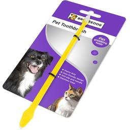 Зубная щетка для собак и кошек Bronzedog двухсторонняя 23 см