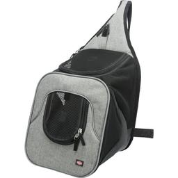 Рюкзак-переноска для собак Trixie Savina, поліестер, фронтальний, до 10 кг, 30х33х26 см, чорний з сірим