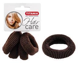 Набір резинок для волосся Titania, 4 шт., коричневий (7875)