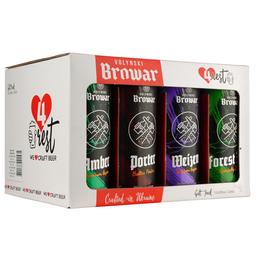 Набір пива Volynski Browar 4Rest, 4,4-5,8%, 6 л (12 шт. по 0,5 л)