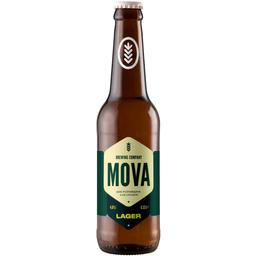 Пиво MOVA Lager, светлое, нефильтрованное, 4,6%, 0,33 л
