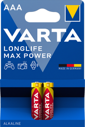 Батарейка Varta Longlife Max Power AAA Bli 2 Alkaline, 2 шт. (4703101412)