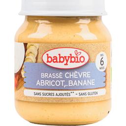 Органічне молочне пюре Babybio з козячого молока з бананом та абрикосом 130 г