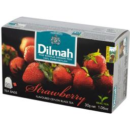 Чай черный Dilmah Клубника, 30 г (20 шт. х 1.5 г) (718984)