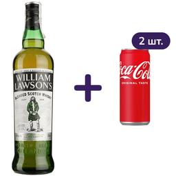 Набор: Виски William Lawson's 40% 0.7 л + Напиток Coca-Cola Original Taste сильногазированный 2 шт. х 0.33 л