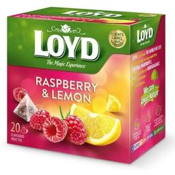 Чай фруктовий Loyd Raspberry&Lemon, малина та лимон, в пірамідках, 40 г