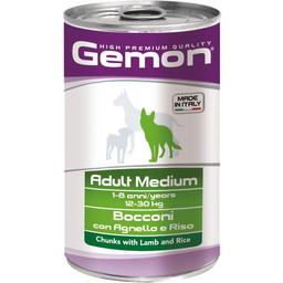 Вологий корм Gemon Dog Wet Medium Adult шматочки з ягнятком та рисом, 1,25 кг (70387910)