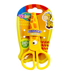 Ножницы детские Colorino, пластиковые, 12,5 см, желтый (37275PTR)