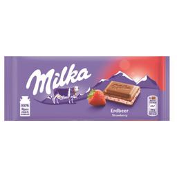 Шоколад молочный Milka Strawberry, 100 г (896973)