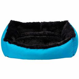 Лежак для животных Milord Jellybean, прямоугольный, голубой с черным, размер M (VR02//0946)