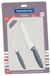 Набір ножів Tramontina Plenus Grey, 3 предмети (6366870)