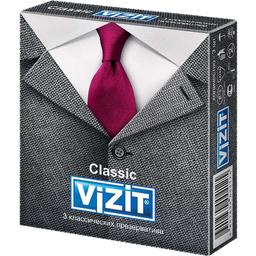 Презервативи латексні Vizit Classic, класичні 3 шт.