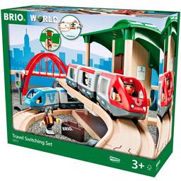 Детская железная дорога Brio двухуровневая с вокзалом (33512)
