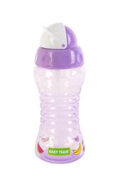 Поїльник для подорожей Baby Team, з трубочкою, 10+ міс., фіолетовий (5005_фиолетовый)
