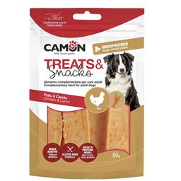 Ласощі для собак Camon Treats & Snacks Смужки з курки з морквою 80 г