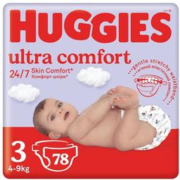 Подгузники Huggies Ultra Comfort 3 (4-9 кг), 78 шт.