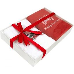 Набор полотенец Lotus Home Christmas, 90х50 см, красный с белым, 2 шт. (svt-2000022299312)