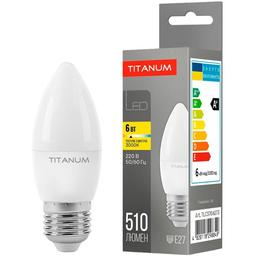LED лампа Titanum C37 6W E27 3000K (TLС3706273)