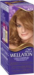 Стійка крем-фарба для волосся Wellaton, відтінок 8/74 (шоколад із карамеллю), 110 мл