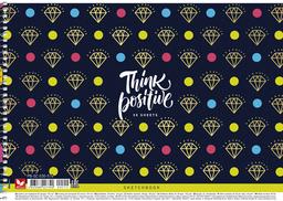 Альбом для рисования Школярик Think Positive, боковая спираль, А4, 30 листов (PB-SC-030-514)