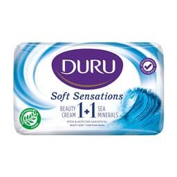 Мыло Duru 1+1 Soft Sensations Морские минералы с увлажняющим кремом, 80 г