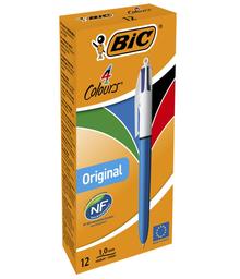 Ручка кулькова BIC 4 Colours Original, 1 мм, 4 кольори, 12 шт. (889969)