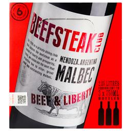 Вино Beefsteak Club Beef&Liberty Malbec, 12,5%, 2,25 л (722976)
