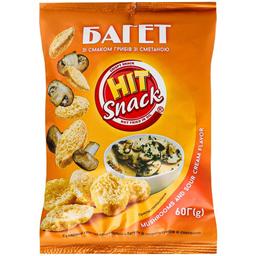 Сухарики Hit Snack Багет зі смаком грибів зі сметаною 60 г (925077)