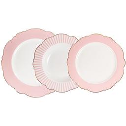 Набор тарелок Lefard, белый с розовым (922-025)