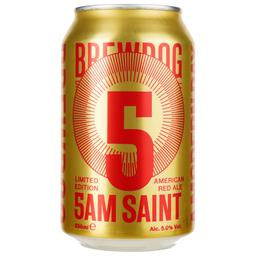Пиво BrewDog 5AM Saint, красное, фильтрованное, 5%, 0,33 л (15641)