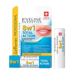 Концентрированная сыворотка для губ Eveline Total Action 8 в 1 Lip Therapy Professional, 4 г (LPKSER8W1)