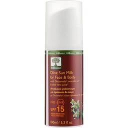 Протисонцеве молочко для обличчя та тіла BIOselect Olive Sun Milk for Face and Body Medium Protection SPF 15 100 мл
