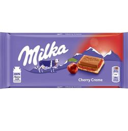 Шоколад молочний Milka, зі смаком вишні ,100 г (911054)
