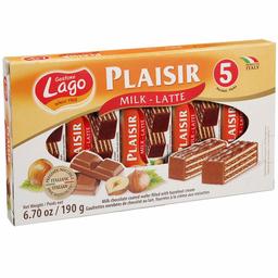 Вафлі Gastone Lagо Plaisir Milk-Latte з молочним кремом та лісовим горіхом, 190 г (756008)