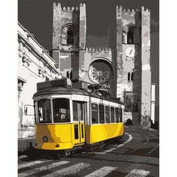 Картина за номерами Santi Жовтий трамвай, 40х50 см (954482)