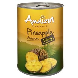 Ломтики ананаса Amaizin в собственном соку, органические, 400 г