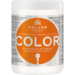 Маска для крашенных волос Kallos Cosmetics Color с льняным маслом и УФ фильтром, 1 л
