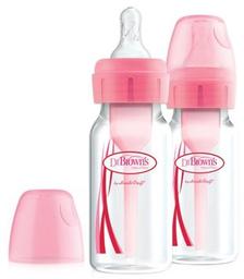 Бутылочка для кормления Dr. Brown's Options, с узким горлышком, 120 мл, розовый, 2 шт. (SB42305-ESX)