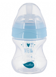 Пляшечка для годування Nuvita Mimic Collection, антиколікова, 150 мл, блакитний (NV6011AZZURO)