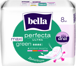 Гігієнічні прокладки Bella Perfecta Ultra Maxi Green, 8 шт.