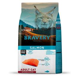 Сухий корм для стерилізованих котів Bravery Salmon Adult Cat Sterilized, з лососем, 7 кг (7692 BR SALM STER_7 KG)