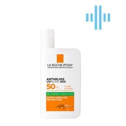 Солнцезащитный флюид La Roche-Posay Anthelios UVMune 400 Oil Control SPF 50+, с матирующим эффектом для жирной чувствительной кожи лица, 50 мл