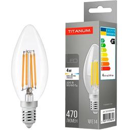 LED лампа Titanum Filament C37 4W E14 4100K (TLFC3704144)