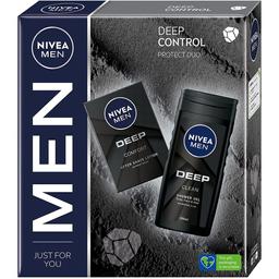 Набір чоловічий Nivea Men Deep Control 2023: Лосьйон після гоління 100 мл + Гель для душу 250 мл