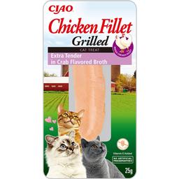Ласощі для котів Inaba Ciao Grilled ніжне куряче філе на грилі в бульйоні з краба 25 г