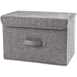 Ящик для хранения с крышкой МВМ My Home M текстильный, 380x250x250 мм, серый (TH-07 M GRAY)