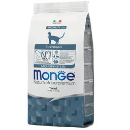 Сухой корм Monge Cаt Monoprotein Sterilised с форелью,1,5 кг (70005494)